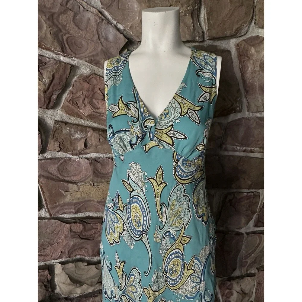 ANN TAYLOR SILK FLORAL GARDEN PARTY Paisley‎ SILK SLIP DRESS WOMEN’S Y2K